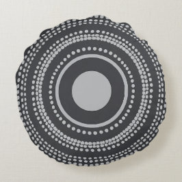 Dot Art Round Pillow Design Rundes Kissen