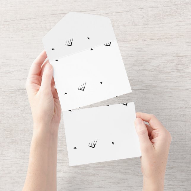 Dot, blassgrau all in one einladung (Abreißen)