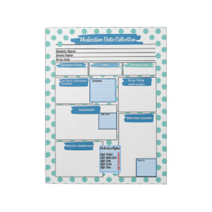 Dot Blue Healthcare Student Mediation Template Notizblock