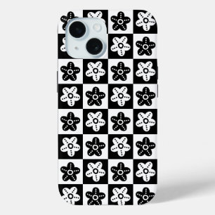 Dot Blume Schwarz-weiß Case-Mate iPhone Hülle