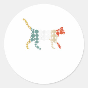 Dot Cat Liebhaber Funny Dots Day Geschenk Internat Runder Aufkleber