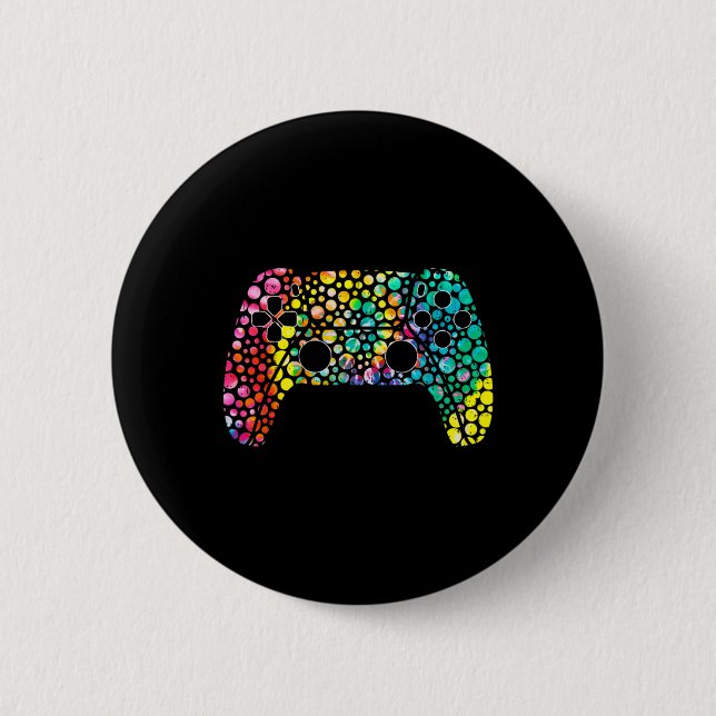 Dot Day Gamers Boy Game Controller Colorful Polka Button (Vorderseite)