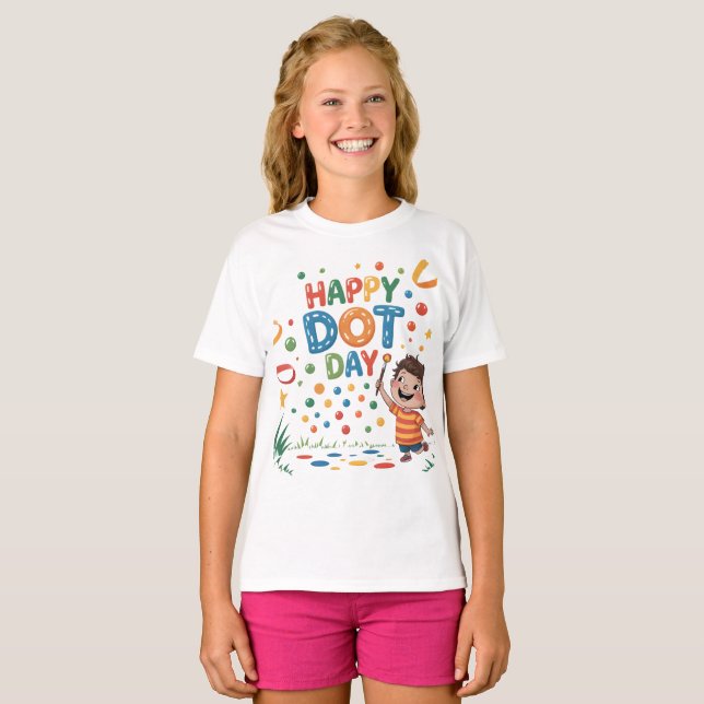 Dot Day Kids Colorful Celebration OutfitT-Shirt T-Shirt (Vorne ganz)