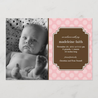 Dot Delight Baby Birth Ankündigung