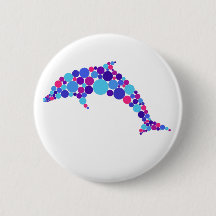 Dot Dolphin Colorfull Abstrakt Sea Animal