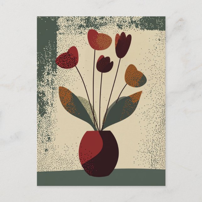 Dot Dot Blume #002 Postkarte (Vorderseite)