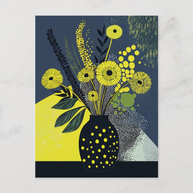 Dot Dot Blume #005 Postkarte (Vorderseite)