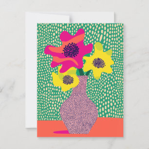 Dot Dot Blume #007 Postkarte