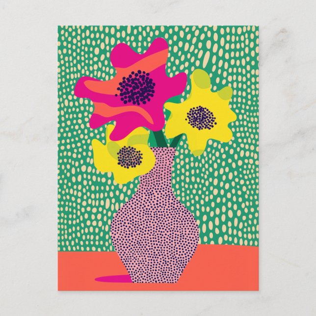 Dot Dot Blume #007 Postkarte (Vorderseite)