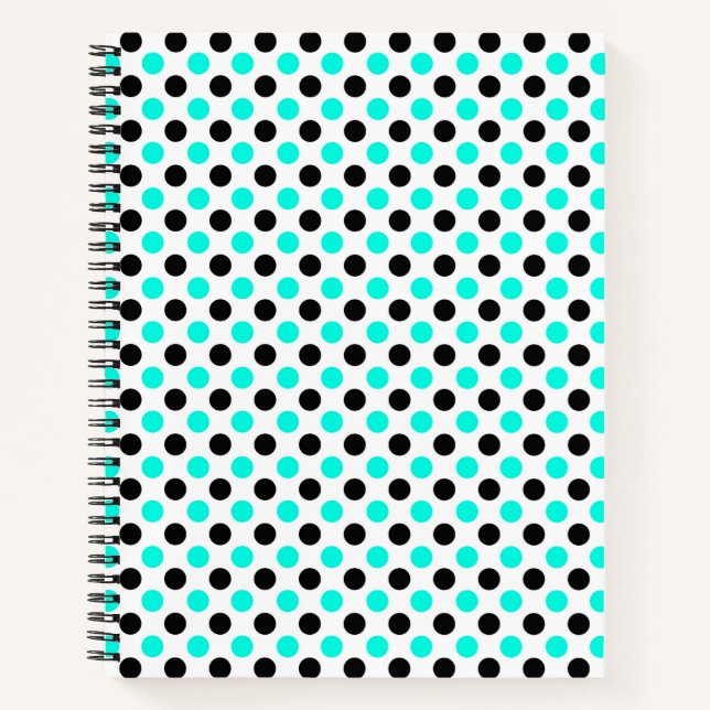Dot Duo: Modernes Pop auf Weiß Notizbuch (Vorderseite)