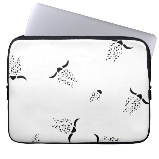Dot, Grey Nickel Electronics Bag Laptopschutzhülle (Vorderseite)