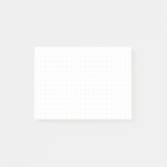 “Dot Grid” – Minimalist Dot Pattern (Black Dots) Post-it Klebezettel (Vorderseite)
