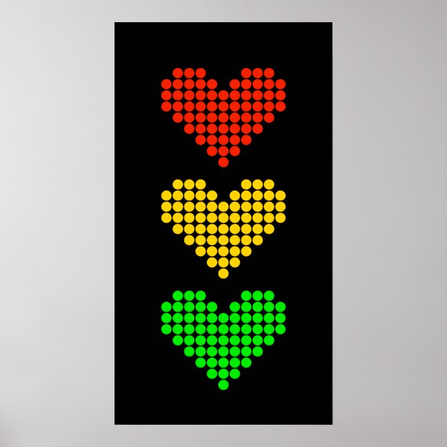 Dot Heart Stoplight Poster (Vorne)