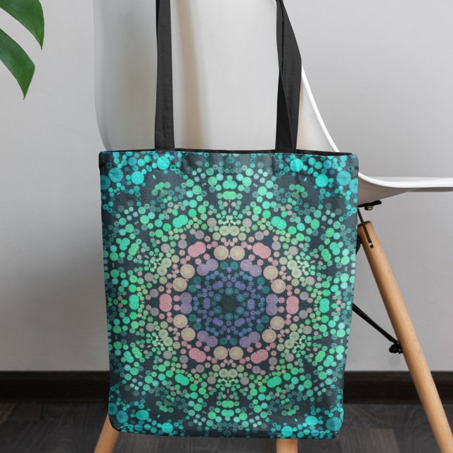 Dot Mandala Blume Blau Grün und Rosa (Von Creator hochgeladen)