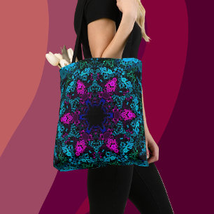 Dot Mandala Blume Blau Grün und Rosa