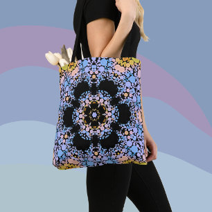 Dot Mandala Blume Blau und Gelb