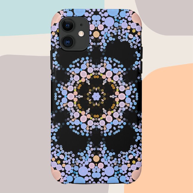 Dot Mandala Blume Blau und Gelb Case-Mate iPhone Hülle (Von Creator hochgeladen)