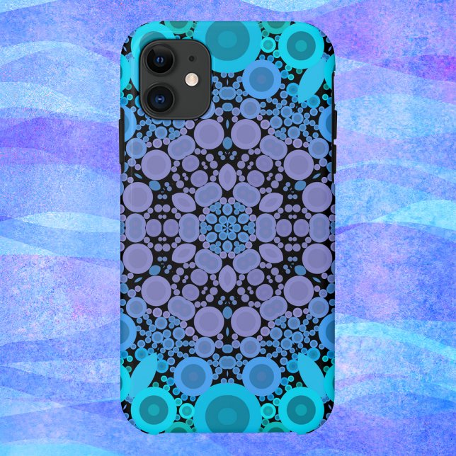 Dot Mandala Blume Blue Green und Lila Case-Mate iPhone Hülle (Von Creator hochgeladen)