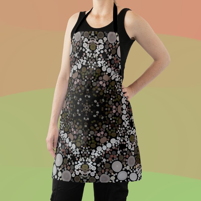 Dot Mandala Blume Braun und Weiß Schürze (Von Creator hochgeladen)