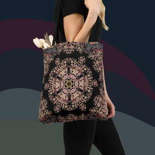 Dot Mandala Blume Brown und Grau