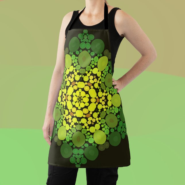Dot Mandala Blume Gelb und Grün Schürze (Von Creator hochgeladen)