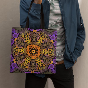 Dot Mandala Blume Gelb und Lila