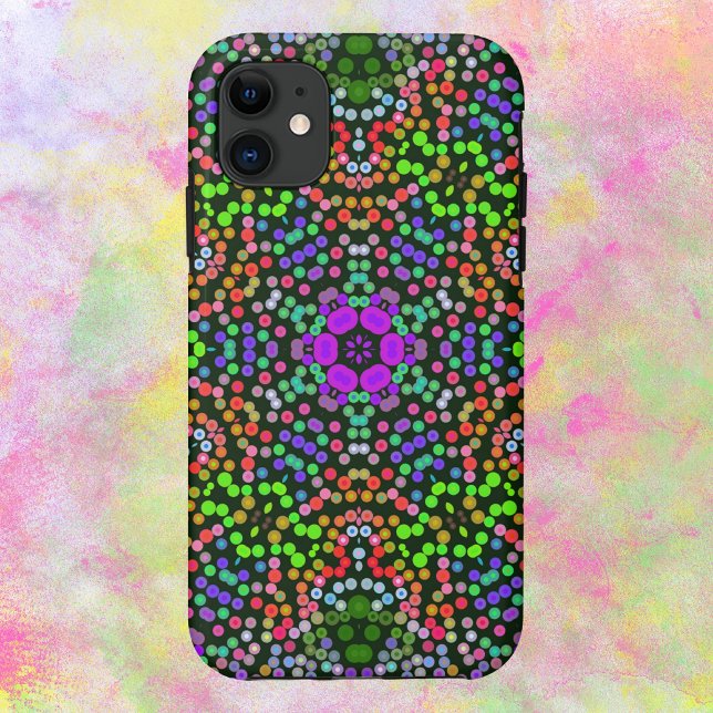 Dot Mandala Blume Green Lila und Orange Case-Mate iPhone Hülle (Von Creator hochgeladen)