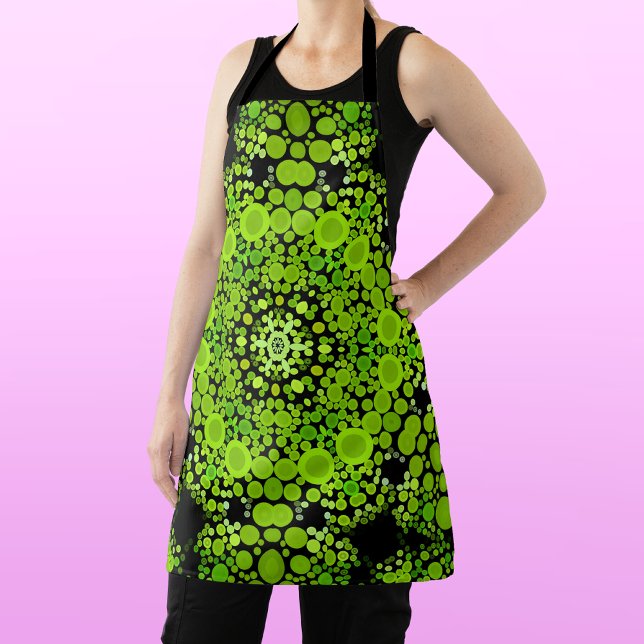 Dot Mandala Blume Green Schürze (Von Creator hochgeladen)