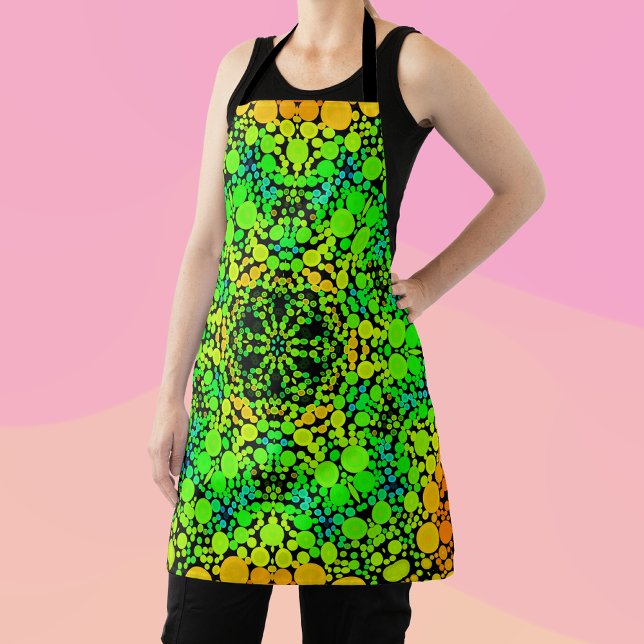 Dot Mandala Blume Grün Orange und Gelb Schürze (Von Creator hochgeladen)