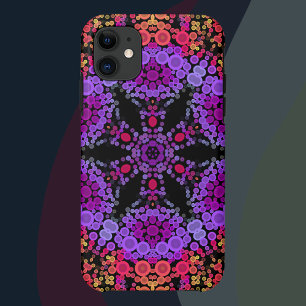 Dot Mandala Blume Lila Orange und Gelb Case-Mate iPhone Hülle