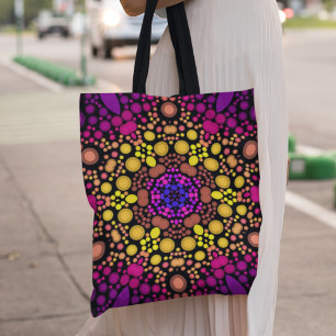 Dot Mandala Blume Lila und gelb