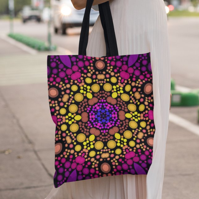Dot Mandala Blume Lila und gelb (Von Creator hochgeladen)