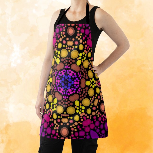 Dot Mandala Blume Lila und gelb Schürze (Von Creator hochgeladen)