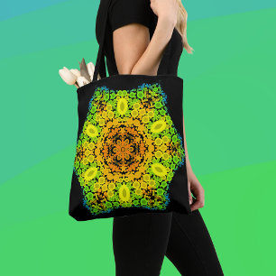 Dot Mandala Blume Orange Gelb Grün und Blau