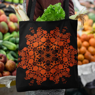 Dot Mandala Blume Orange und Black