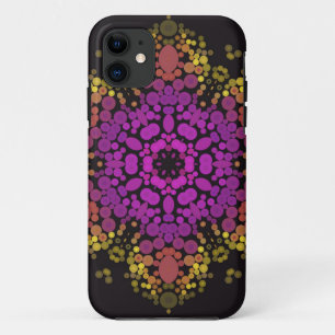 Dot Mandala Blume Rosa Gelb und Schwarz Case-Mate iPhone Hülle
