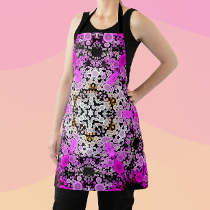 Dot Mandala Blume Rosa und Weiß Schürze
