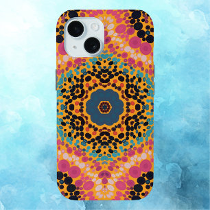 Dot Mandala Rosa Blau Schwarz und Gelb Case-Mate iPhone Hülle