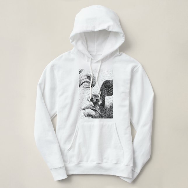 Dot Matrix Art: klassische Marmorwand Hoodie (Design vorne)
