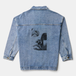 Dot Matrix Art: klassische Marmorwand Jeansjacke