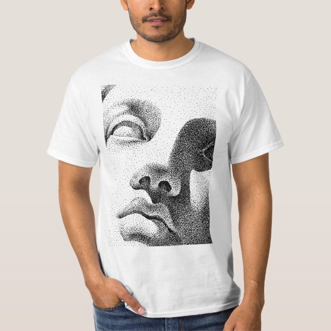 Dot Matrix Art: klassische Marmorwand T-Shirt (Vorderseite)