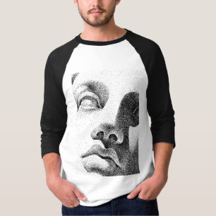 Dot Matrix Art: klassische Marmorwand T-Shirt