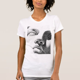 Dot Matrix Art: klassische Marmorwand T-Shirt