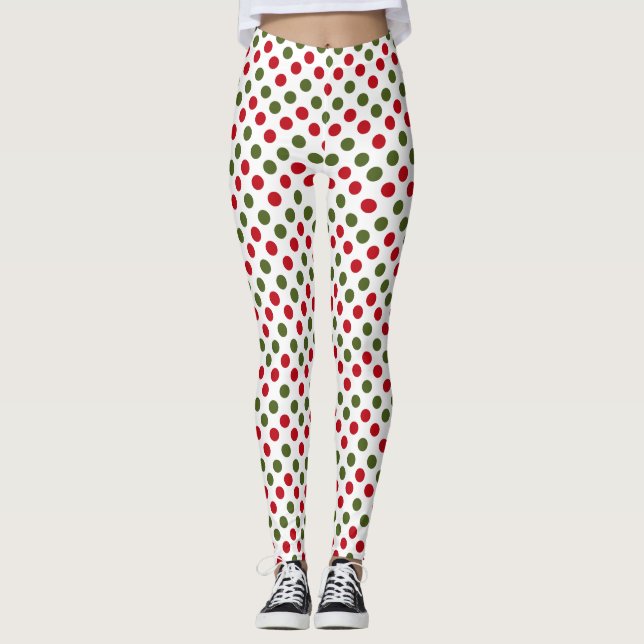 Dot mir rot und grün leggings (Vorderseite)