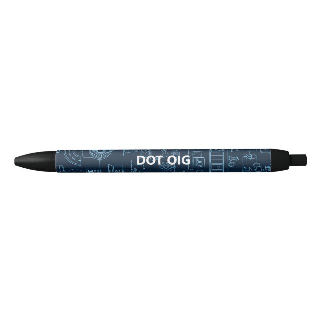 DOT OIG Black Trim Pen Kugelschreiber (Vorderseite)