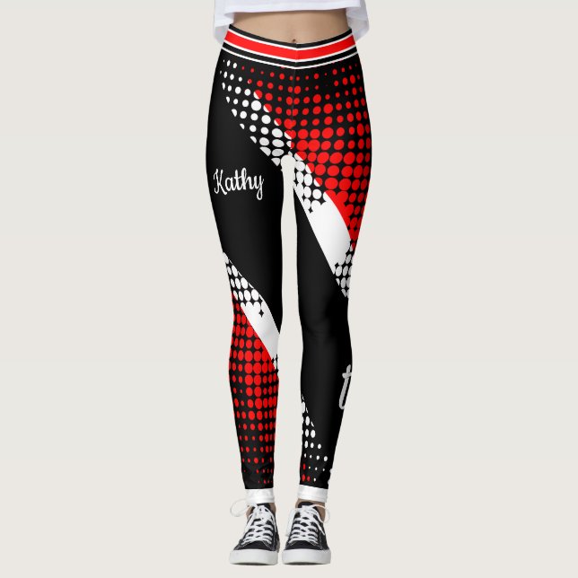 Dot Pattern Trinidad & Tobago Flag Leggings (Vorderseite)