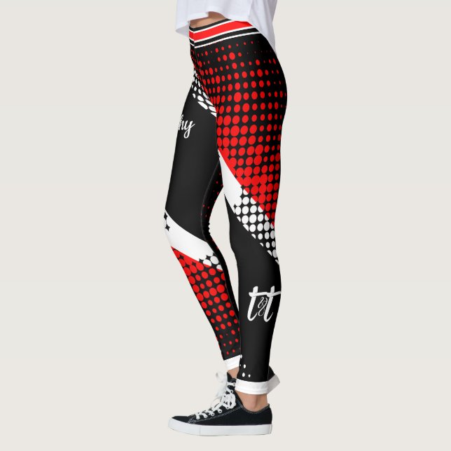 Dot Pattern Trinidad & Tobago Flag Leggings (Links)
