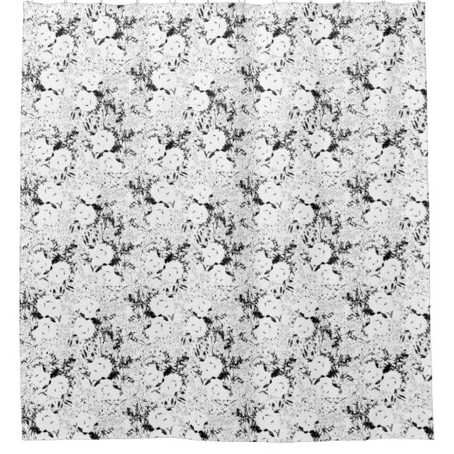 Dot, schwarze Kuh Duschvorhang (Vorderseite)