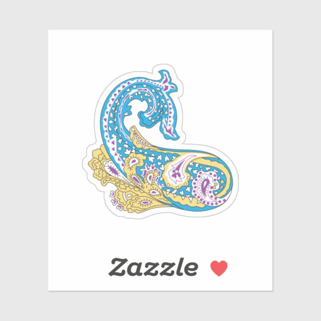 Dot, Sherpa Blue, Golden Sand Design Aufkleber (Blatt)