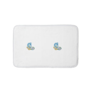 Dot, Sherpa Blue, Golden Sand Design Badematte